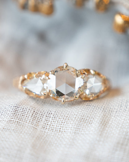 .76 Antique Victorian Rose Diamond Engagement Ring