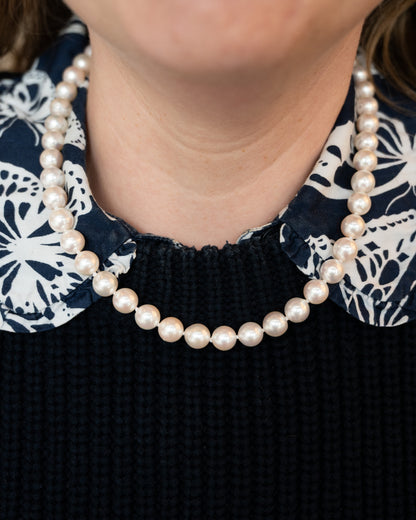 16" Cultured Pearl Necklace in 14k Yellow Gold