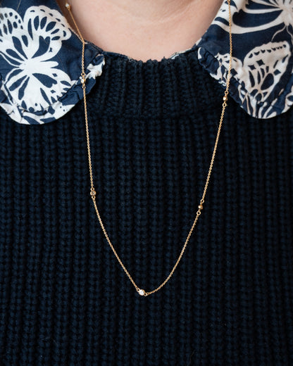 .28 Diamonds by the Yard Necklace in 14k Yellow Gold