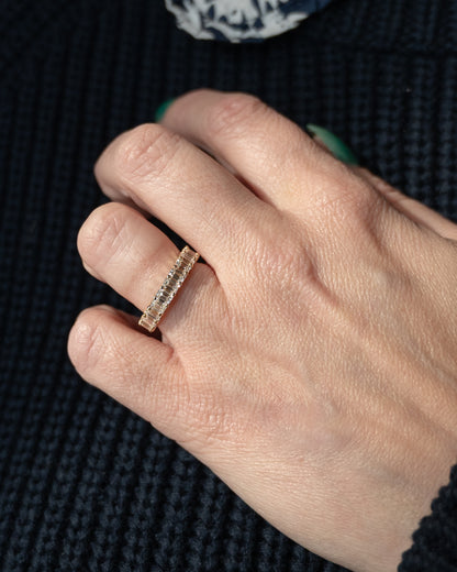 3.76 Emerald Cut Diamond Eternity Band in 14k