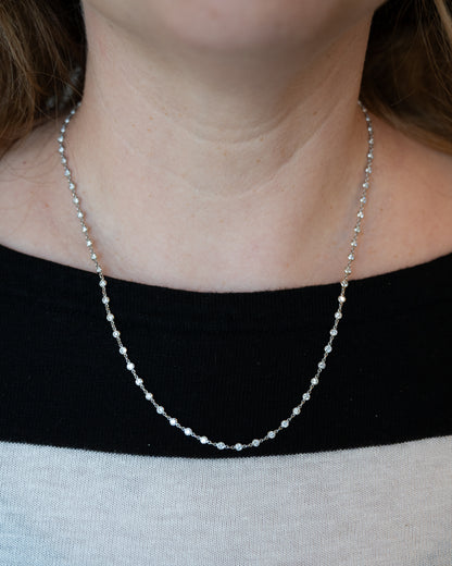 3.45 Diamonds By The Yard Necklace in Platinum