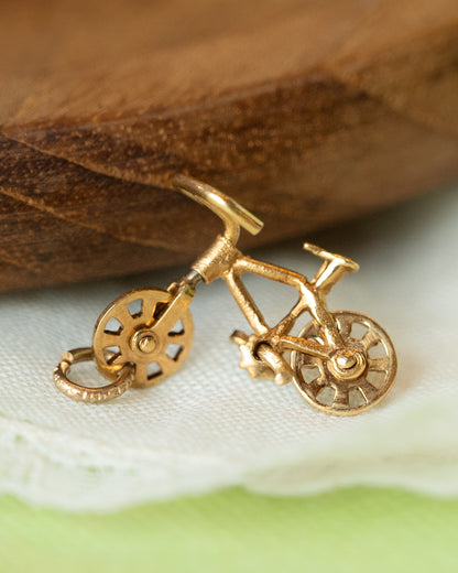 Bracelet Bicycle Charm in 14k Yellow Gold