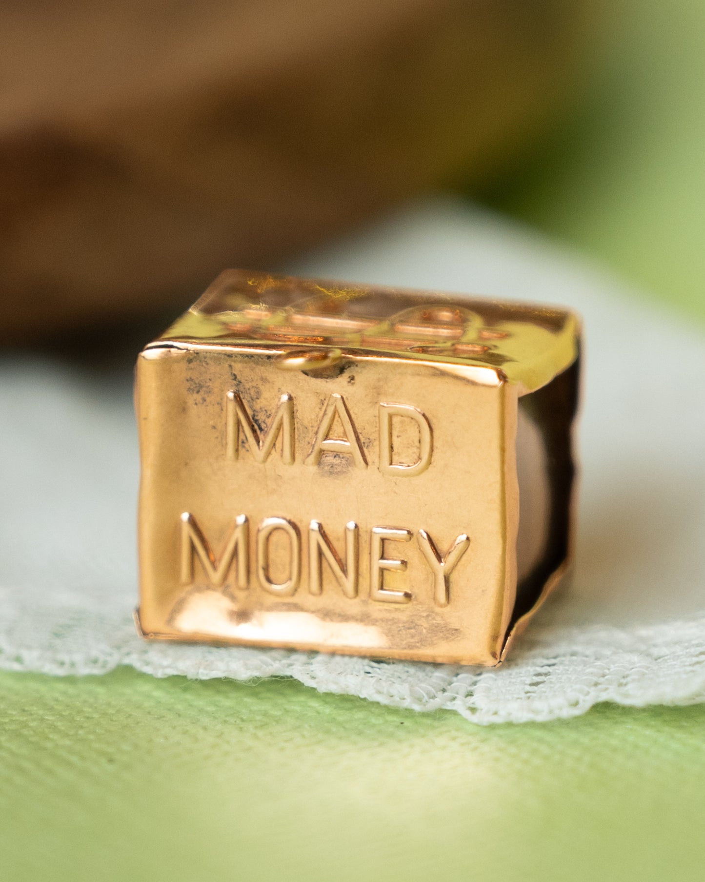 Vintage Mid-Century Money Box Charm in 14k