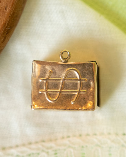 Vintage Mid-Century Money Box Charm in 14k