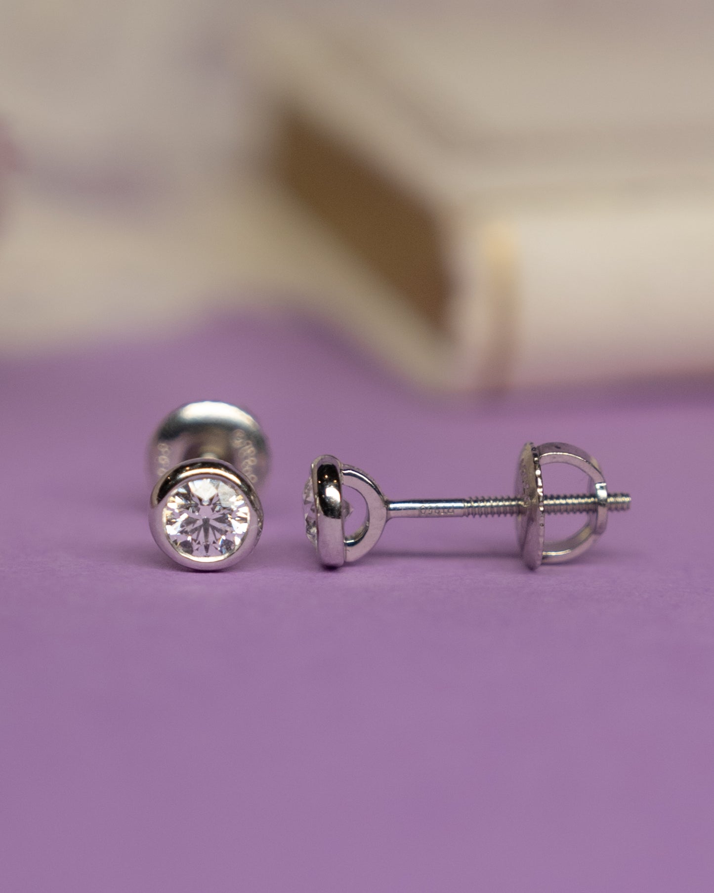 .50 Tiffany & Co Diamond Stud Earrings in Platinum