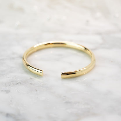 6mm Open Hinged Bangle Bracelet in 14k
