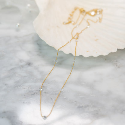 2.00 Rose Cut Diamond Necklace in 18k in Yellow Gold