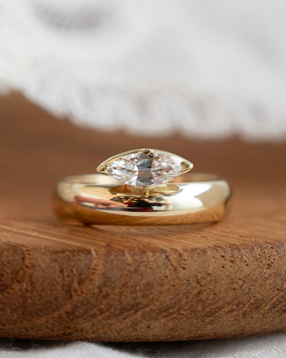 .47 Marquise Diamond Engagement Ring in 14k Yellow Gold