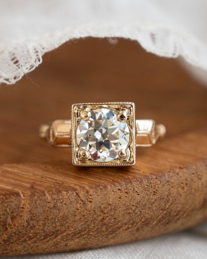 1.68 Antique Old European Diamond Engagement Ring 14k