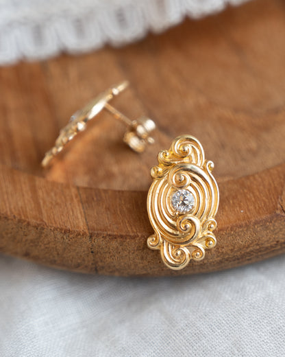 .28 Shreve & Co Vintage Diamond Earrings 14k