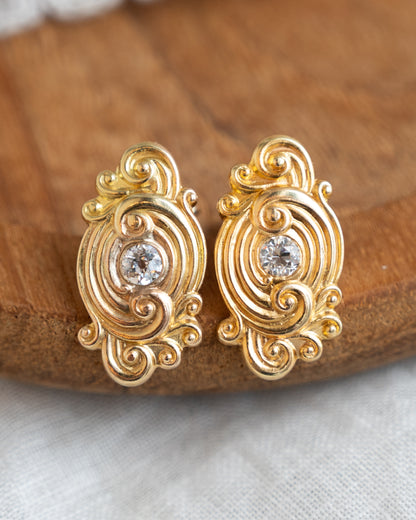 .28 Shreve & Co Vintage Diamond Earrings 14k