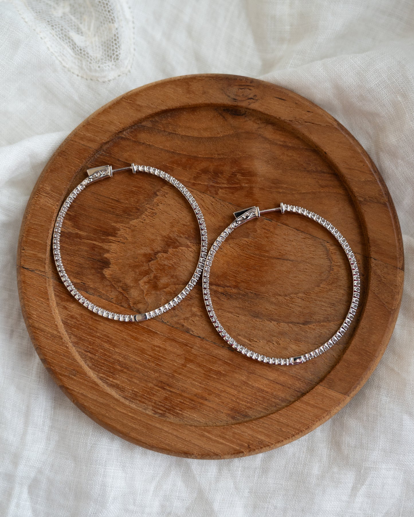 2 Carat Diamond Inside-Out Hoop Earrings in 14k