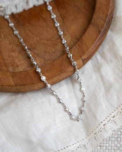 3.45 Diamonds By The Yard Necklace in Platinum