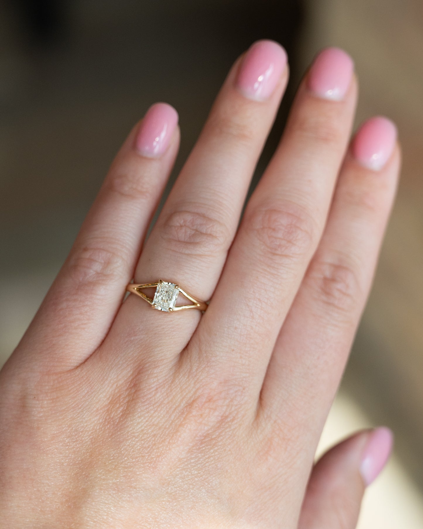 1.20 Radiant Cut Diamond Engagement Ring 14k