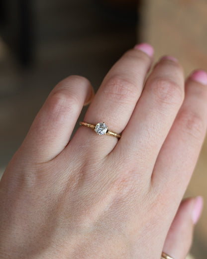 .65 Antique Old European Diamond Engagement Ring 14k