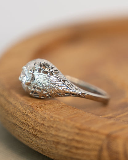 .30 Antique Deco Filigree Engagement Ring in 14k
