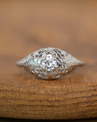 .30 Antique Deco Filigree Engagement Ring in 14k