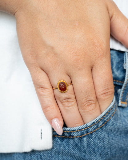 Antique Victorian Carved Scarab Ring in 14k