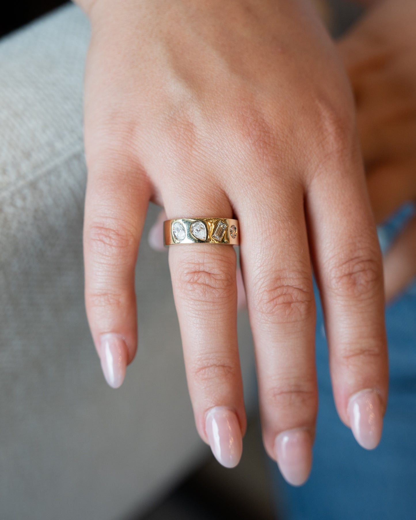 .57 Multi-Cut Diamond Cocktail Ring in 14k