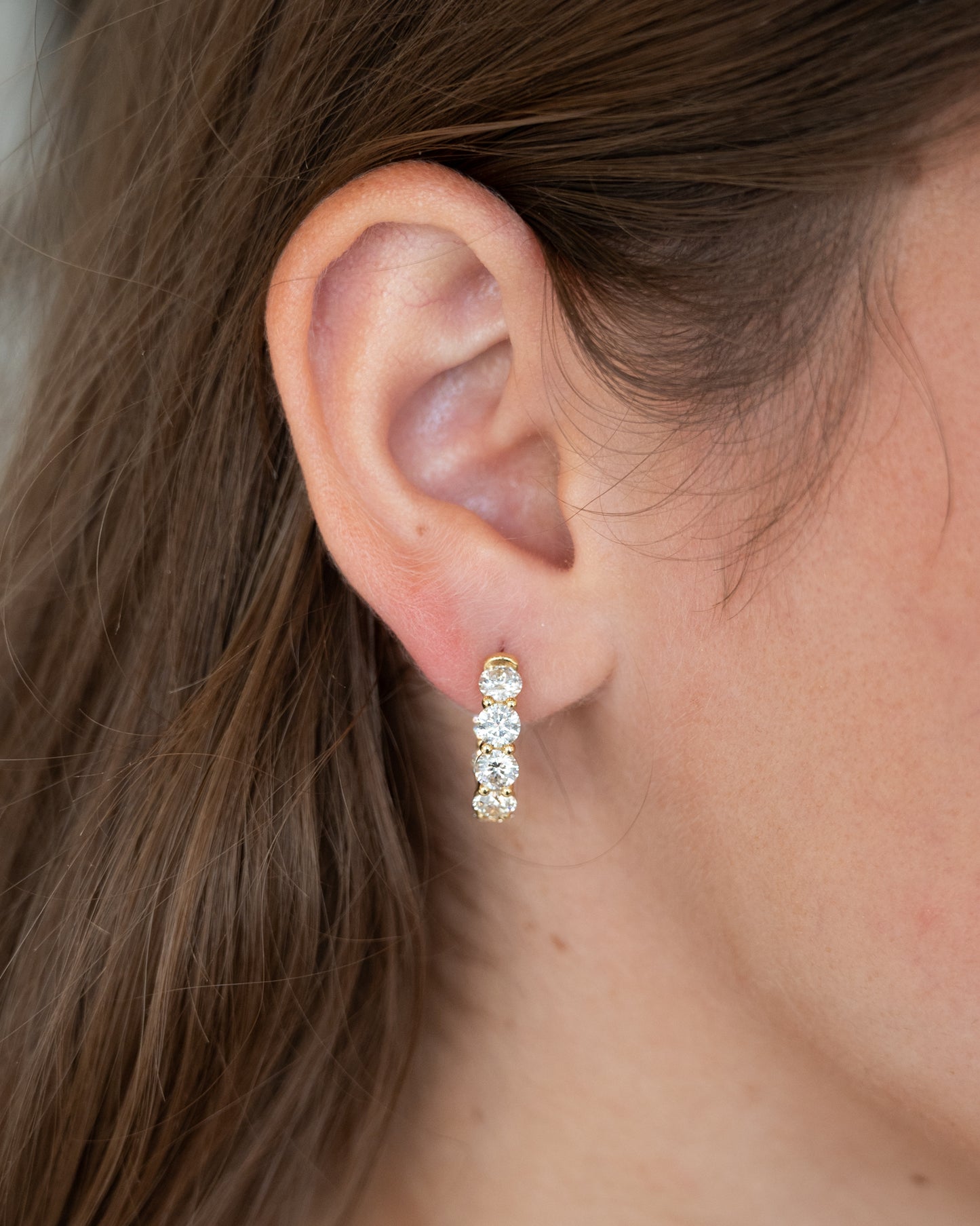5.67 Inside-Out Diamond Hoop Earrings in 14k