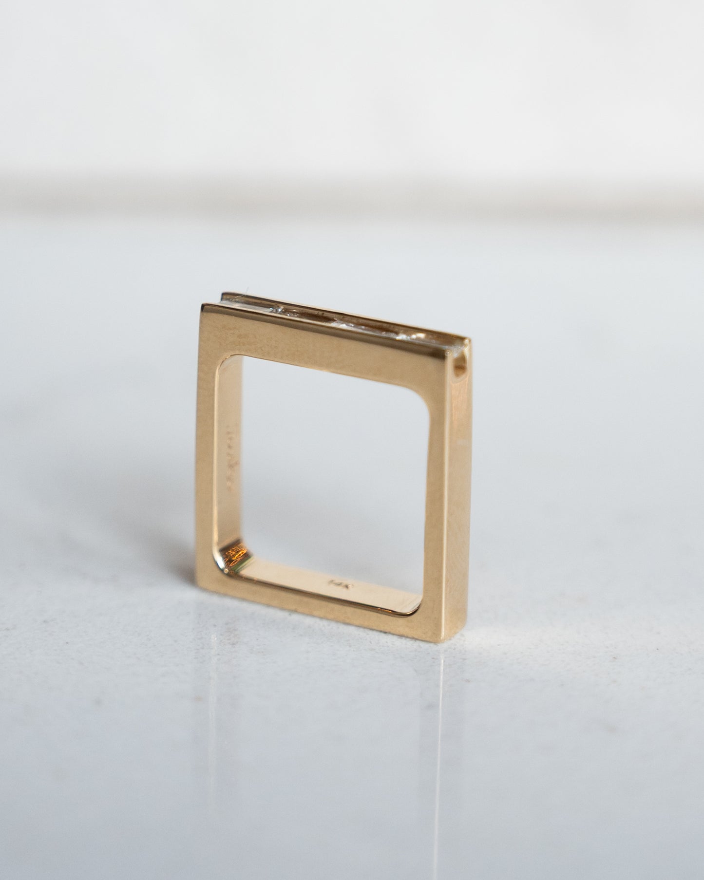 .74 Baguette Diamond Stacking Ring in 14k Yellow Gold