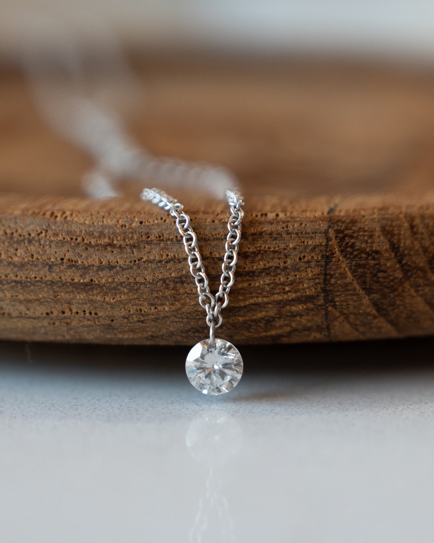 .40 Round Brilliant Diamond Pendant Necklace 18k