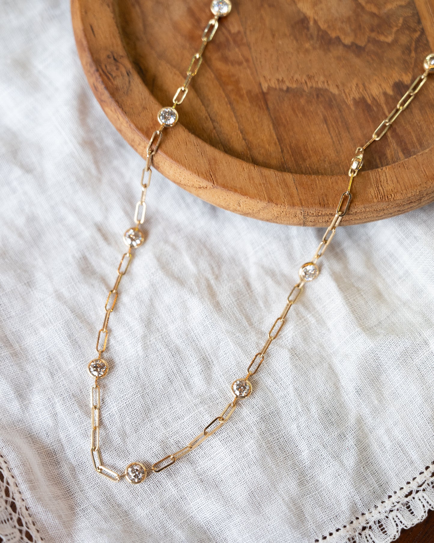 2.25 Diamonds By The Yard Necklace in 14k Yellow Gold