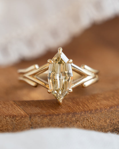 1.53 Marquise Step Cut Diamond Engagement Ring 14