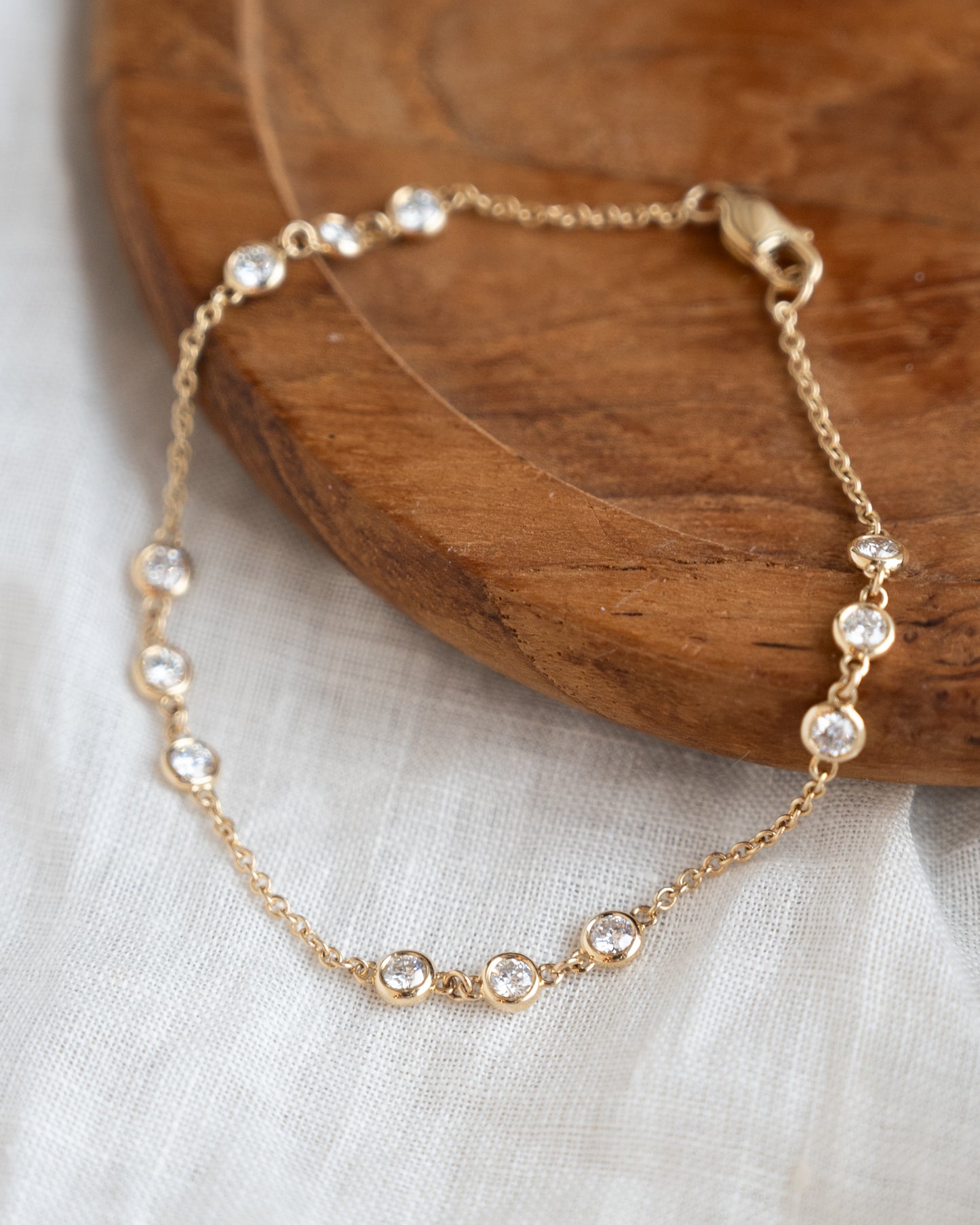 .87 Diamonds by the Yard Bracelet in 14k Yellow Gold