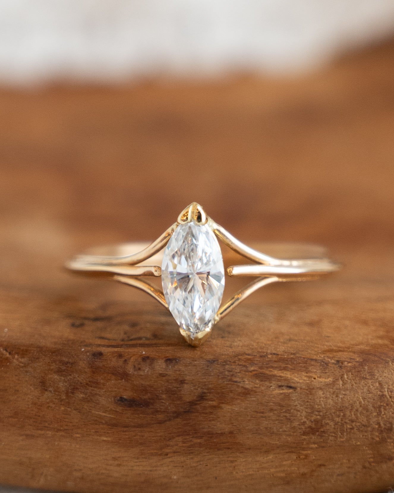 .49 Marquise Diamond Solitaire Engagement Ring 18k