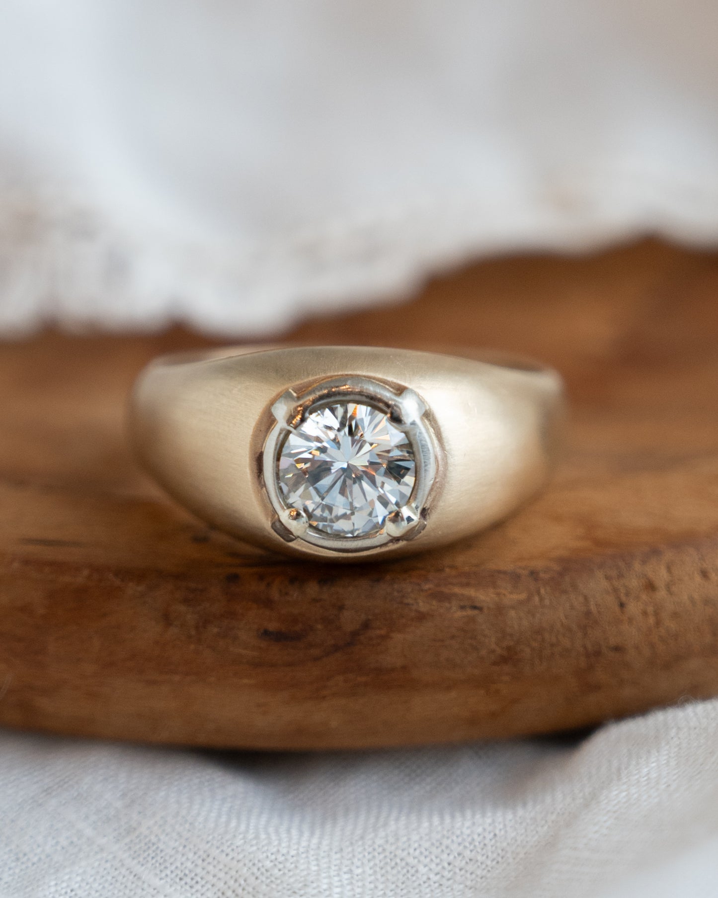 1.24 Vintage Mid-Century Diamond Engagement Ring 14k