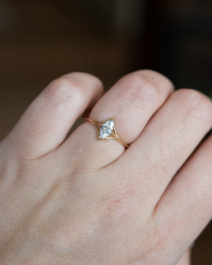 .49 Marquise Diamond Solitaire Engagement Ring 18k