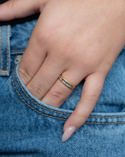 .39 Baguette Diamond Wedding Band in 18k Yellow Gold