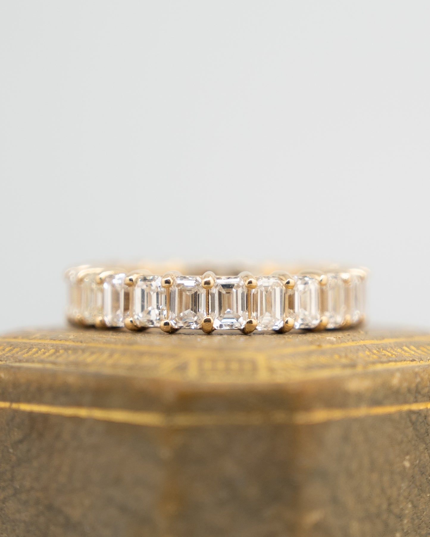 3.76 Emerald Cut Diamond Eternity Band in 14k