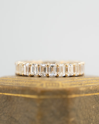 3.76 Emerald Cut Diamond Eternity Band in 14k