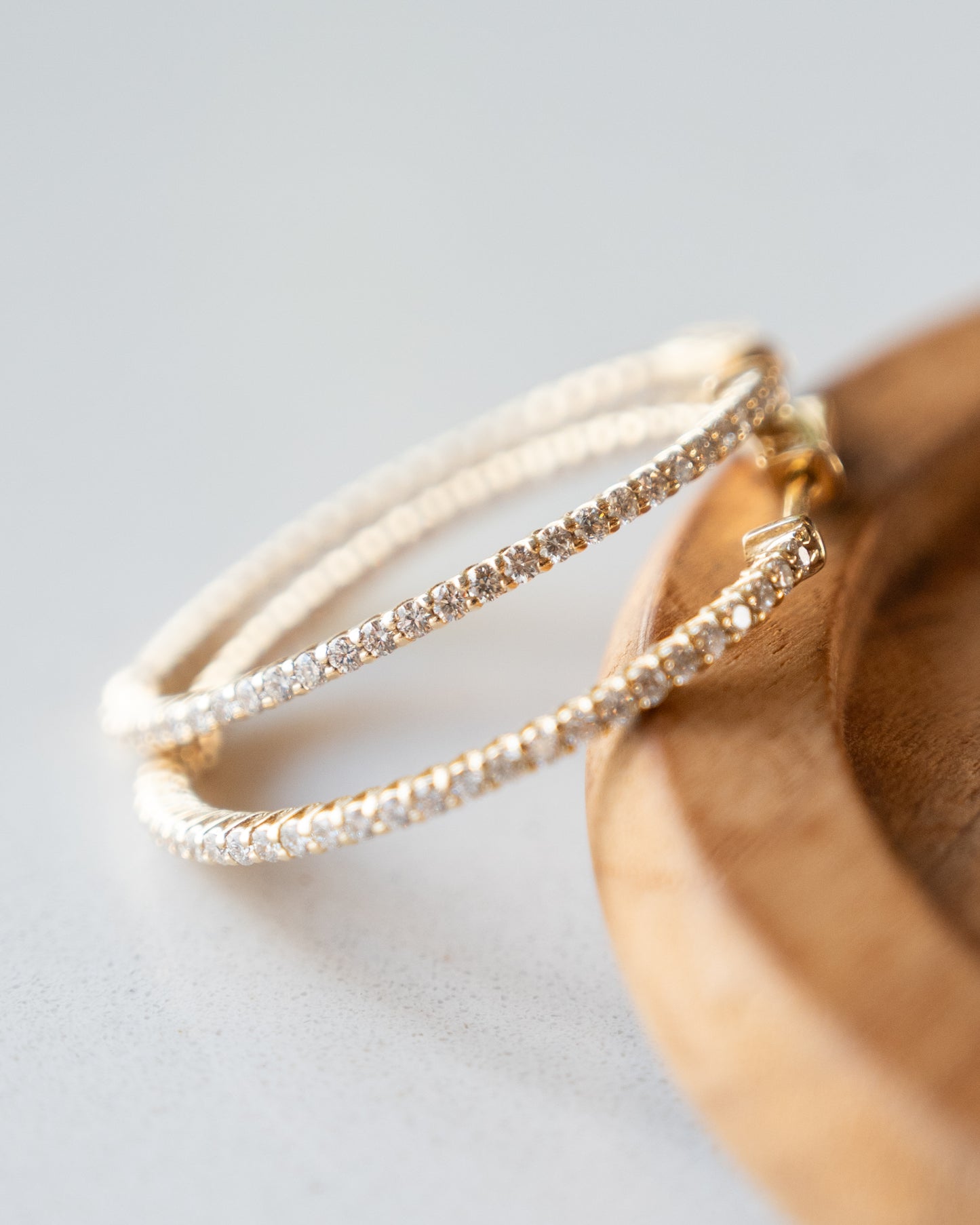 1.80 Inside-Out Diamond Hoop Earrings in 14k Yellow Gold