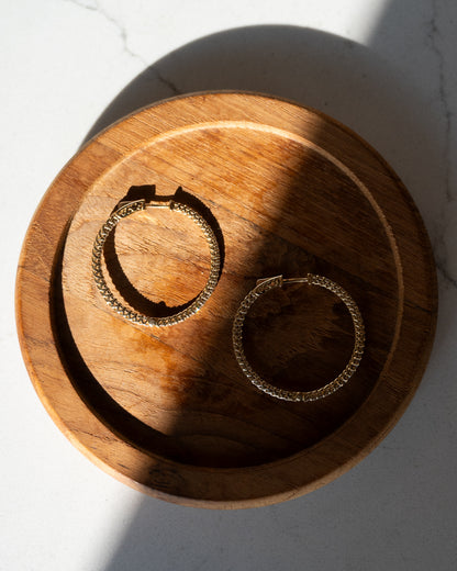 1.80 Inside-Out Diamond Hoop Earrings in 14k Yellow Gold