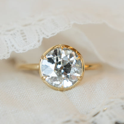 2.77 Old European Diamond Engagement Ring in 18k