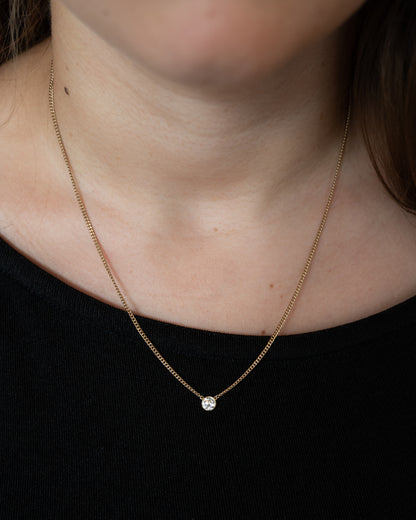 .60 Solitaire Diamond Pendant Necklace 14k