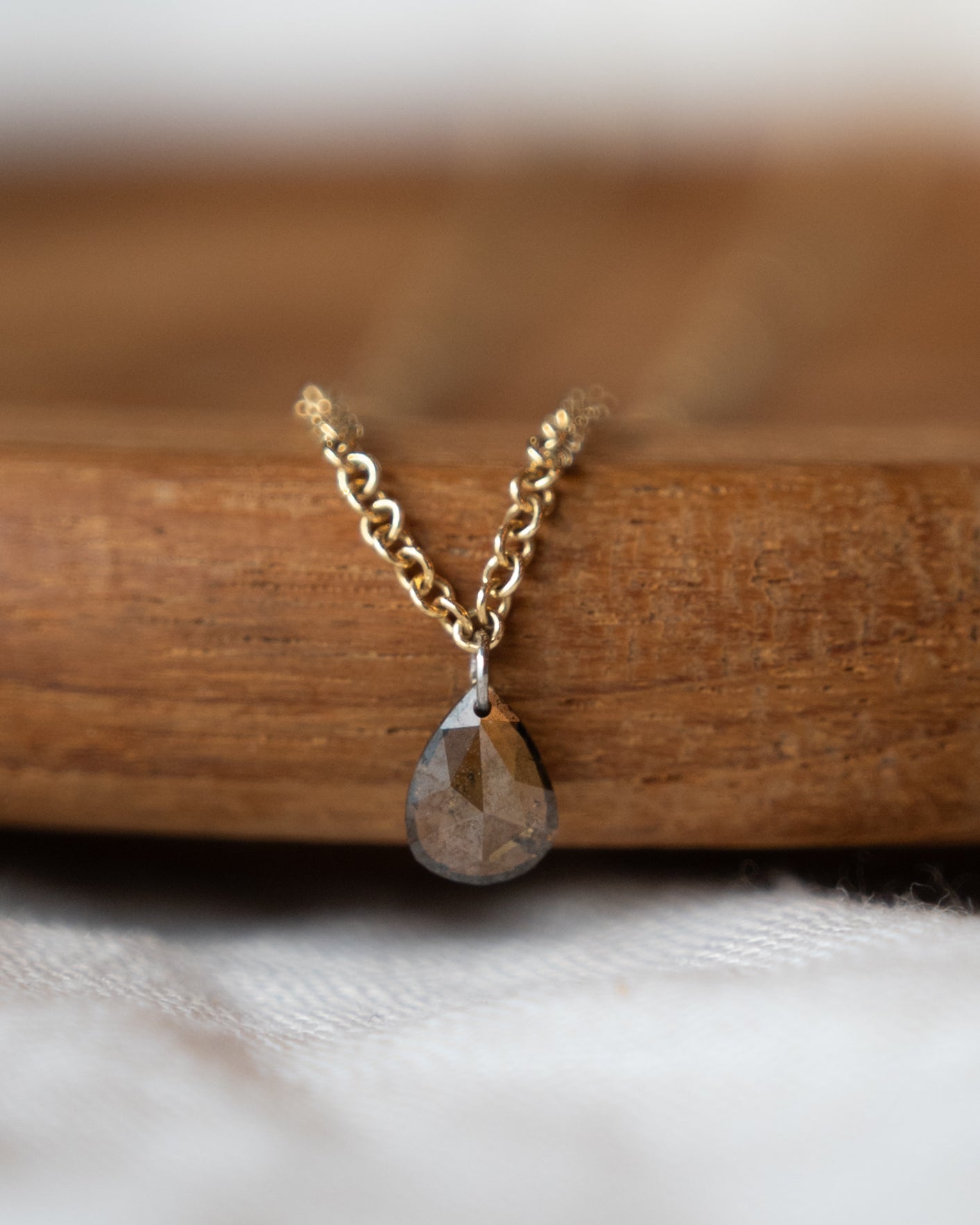 .51 Pear Cut Diamond Pendant Necklace in 18k