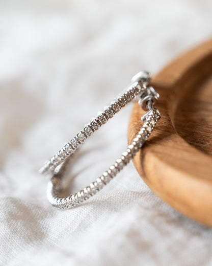 1.47 Inside-Out Diamond Hoop Earrings in 14k