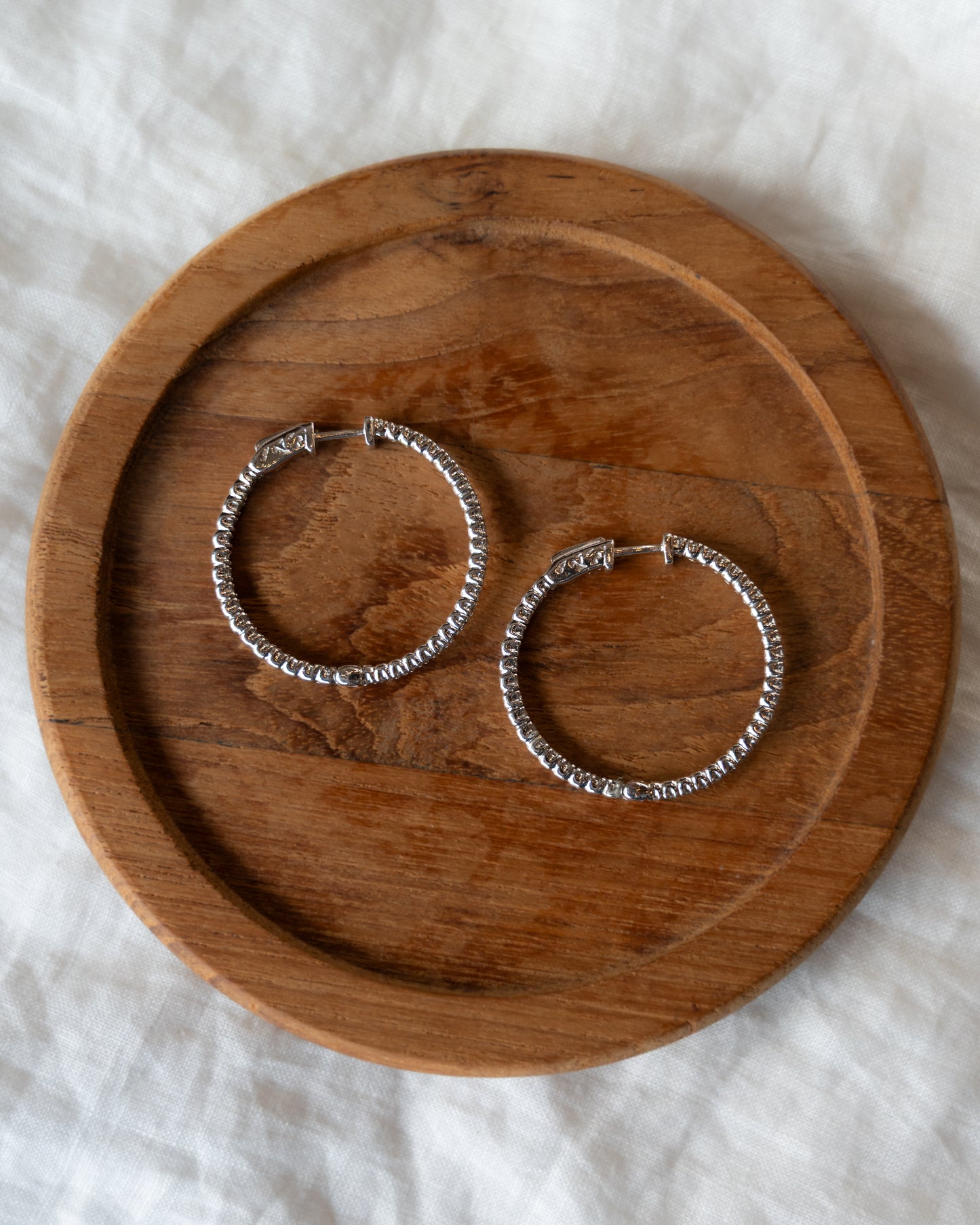 1.47 Inside-Out Diamond Hoop Earrings in 14k