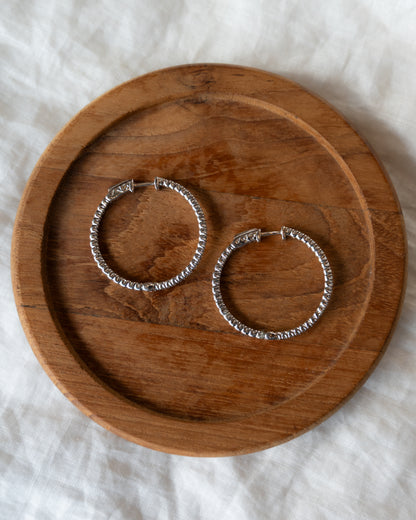 1.47 Inside-Out Diamond Hoop Earrings in 14k