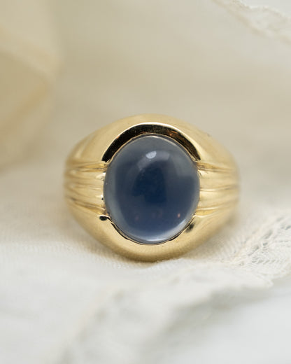 12.60 Cabochon Star Sapphire Cocktail Ring in 10k
