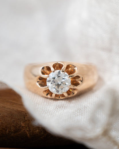 .96 Vintage Victorian Diamond Engagement Ring 14k