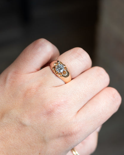 .96 Vintage Victorian Diamond Engagement Ring 14k