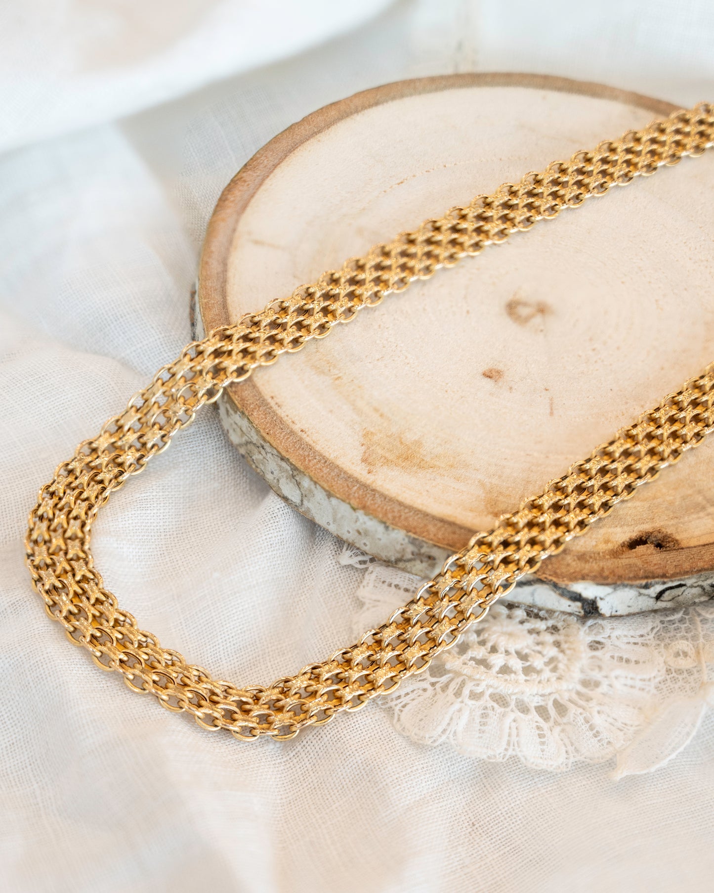 16" Mesh Collar Necklace in 14k Yellow Gold