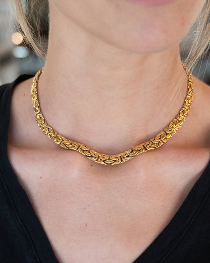 Byzantine Chain Necklace 14k Yellow Gold