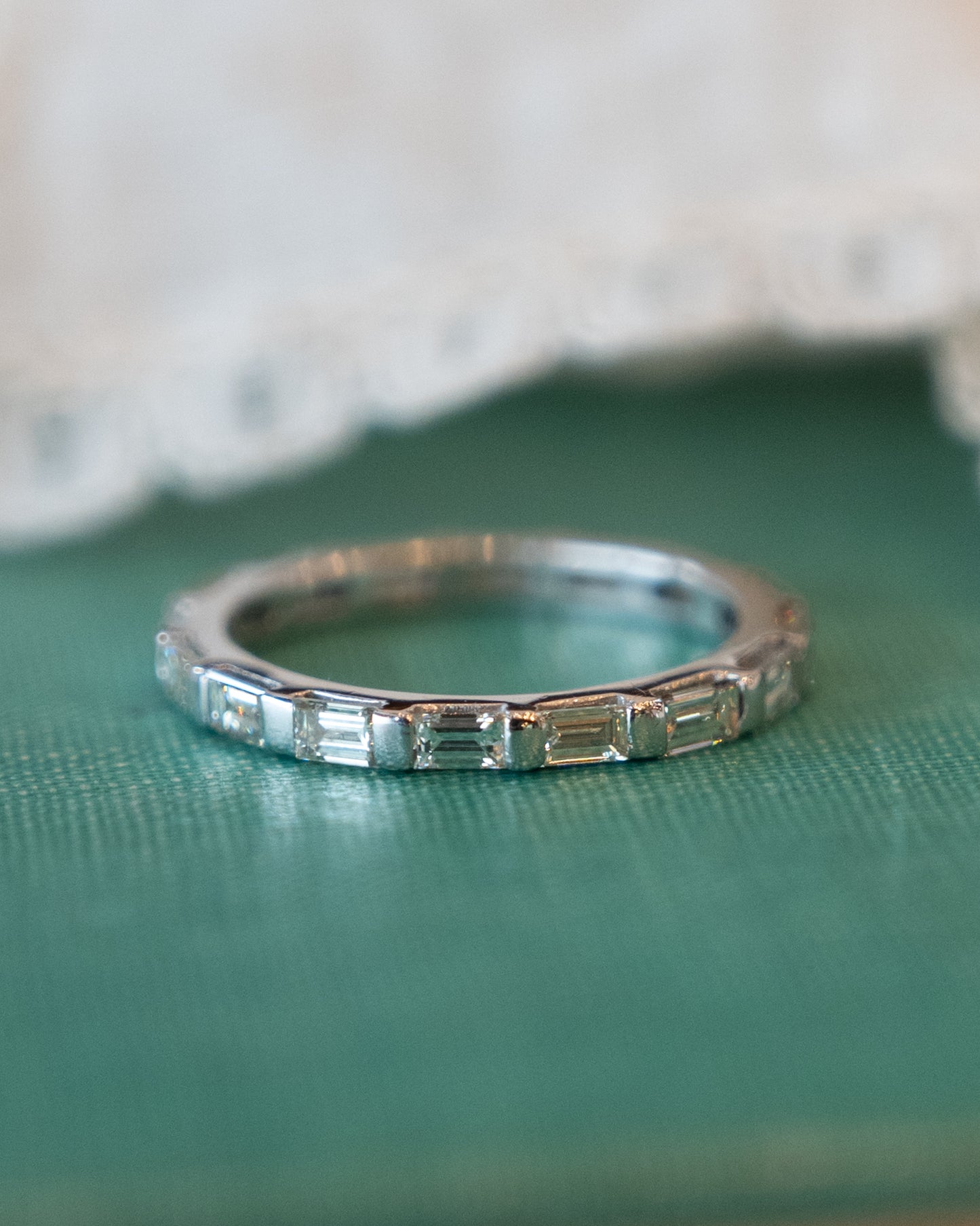 1.44 Baguette Diamond Eternity Band 14k White Gold