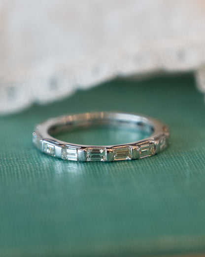 1.44 Baguette Diamond Eternity Band 14k White Gold